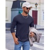 COOFANDY Men’s Long Sleeve T-Shirts Crew Neck Regular-Fit Tee Shirts Casual Basic Tshirts(Navy)