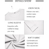 COOFANDY Men’s Long Sleeve T-Shirts Crew Neck Regular-Fit Tee Shirts Casual Basic Tshirts(White)