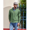 COOFANDY Men’s Quarter Zip Pullover Dress Regular Fit Mock Neck Sweater(Sage Green)