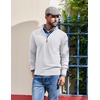 COOFANDY Men’s Quarter Zip Pullover Dress Regular Fit Mock Neck Sweater(White)