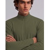 COOFANDY Mens Quarter Zip Pullover Golf Shirt Running Sweatshirt For Men(Army Green)