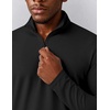 COOFANDY Mens Quarter Zip Pullover Golf Shirt Running Sweatshirt For Men(Black)