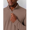 COOFANDY Mens Quarter Zip Pullover Golf Shirt Running Sweatshirt For Men(Brown)