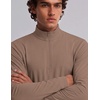 COOFANDY Mens Quarter Zip Pullover Golf Shirt Running Sweatshirt For Men(Brown)