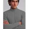 COOFANDY Mens Quarter Zip Pullover Golf Shirt Running Sweatshirt For Men(Grey)
