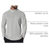 COOFANDY Mens Quarter Zip Pullover Golf Shirt Running Sweatshirt For Men(Light Grey)