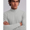 COOFANDY Mens Quarter Zip Pullover Golf Shirt Running Sweatshirt For Men(Light Grey)