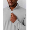 COOFANDY Mens Quarter Zip Pullover Golf Shirt Running Sweatshirt For Men(Light Grey)
