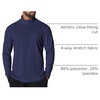 COOFANDY Mens Quarter Zip Pullover Golf Shirt Running Sweatshirt For Men(Navy Blue)