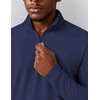 COOFANDY Mens Quarter Zip Pullover Golf Shirt Running Sweatshirt For Men(Navy Blue)