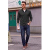 COOFANDY Men’s Quarter Zip Pullover Sweater Regular Fit Fleece Sweatshirt(Dark Grey)