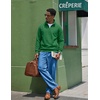 COOFANDY Mens Quarter Zip Pullover Sweatshirt Fleece Mock Neck with Pocket(Lake Green)