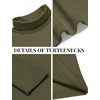 COOFANDY Men’s Slim Fit Basic Turtleneck Long Sleeve Lightweight Pullover Sweaters Casual Knitted Tops(3 Pack – Black/Army Green/Light Grey)