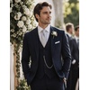 COOFANDY Mens Suit Vest Business Casual Dress Vest Wedding Prom Waistcoat(Black)