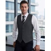COOFANDY Mens Suit Vest Business Casual Dress Vest Wedding Prom Waistcoat(Gray)