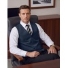 COOFANDY Mens Suit Vest Business Casual Dress Vest Wedding Prom Waistcoat(Navy Blue)