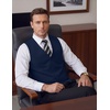 COOFANDY Mens Suit Vest Business Casual Dress Vest Wedding Prom Waistcoat(Pure Navy)