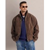 COOFANDY Mens Sweater Cable Knit V Neck Quarter Button Henley Long Sleeve(Navy Blue)