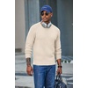 COOFANDY Men’s Sweater Crewneck Pullover Waffle Knit Long Sleeve Sweaters(Beige)