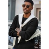 COOFANDY Men’s Sweater Crewneck Pullover Waffle Knit Long Sleeve Sweaters(Black)