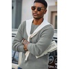 COOFANDY Men’s Sweater Crewneck Pullover Waffle Knit Long Sleeve Sweaters(Light Grey)
