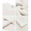 COOFANDY Men’s Sweater Crewneck Pullover Waffle Knit Long Sleeve Sweaters(White)