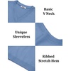 COOFANDY Men’s Sweater Vest Wool Blended Casual Sleeveless Knit Pullover(Blue)