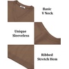 COOFANDY Men’s Sweater Vest Wool Blended Casual Sleeveless Knit Pullover(Light Brown)