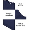 COOFANDY Men’s Sweater Vest Wool Blended Casual Sleeveless Knit Pullover(Navy Blue)