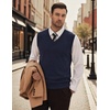 COOFANDY Men’s Sweater Vest Wool Blended Casual Sleeveless Knit Pullover(Navy Blue)
