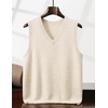 COOFANDY Men’s Sweater Vest Wool Blended Casual Sleeveless Knit Pullover(White)