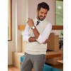 COOFANDY Men’s Sweater Vest Wool Blended Casual Sleeveless Knit Pullover(White)