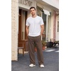 COOFANDY Men’s Sweatpants Casual Baggy Pants Lightweight Cotton Sweatpants(Brown)