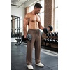 COOFANDY Men’s Sweatpants Casual Baggy Pants Lightweight Cotton Sweatpants(Brown)