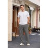 COOFANDY Men’s Sweatpants Casual Baggy Pants Lightweight Cotton Sweatpants(Dark Grey)
