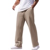 COOFANDY Men’s Sweatpants Casual Baggy Pants Lightweight Cotton Sweatpants(Khaki)