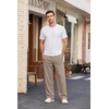 COOFANDY Men’s Sweatpants Casual Baggy Pants Lightweight Cotton Sweatpants(Khaki)