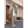 COOFANDY Men’s Sweatpants Casual Baggy Pants Lightweight Cotton Sweatpants(Khaki)