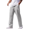 COOFANDY Men’s Sweatpants Casual Baggy Pants Lightweight Cotton Sweatpants(Light Gray)