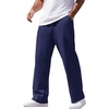 COOFANDY Men’s Sweatpants Casual Baggy Pants Lightweight Cotton Sweatpants(Navy Blue)
