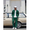 COOFANDY Men’s Tracksuits 2 Piece Jogging Athletic Sweatsuits Full Zip Set(Army Green+black)