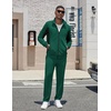 COOFANDY Men’s Tracksuits 2 Piece Jogging Athletic Sweatsuits Full Zip Set(Army Green+black)