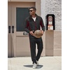 COOFANDY Men’s Tracksuits 2 Piece Jogging Athletic Sweatsuits Full Zip Set(Dark Grey+wine Red)
