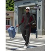 COOFANDY Men’s Tracksuits 2 Piece Jogging Athletic Sweatsuits Full Zip Set(Dark Grey+wine Red)