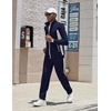 COOFANDY Men’s Tracksuits 2 Piece Jogging Athletic Sweatsuits Full Zip Set(Navy Blue+light Grey)