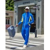 COOFANDY Men’s Tracksuits 2 Piece Jogging Athletic Sweatsuits Full Zip Set(Royal Blue+green)