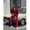 COOFANDY Men’s Tracksuits 2 Piece Jogging Athletic Sweatsuits Full Zip Set(Wine Red+black)
