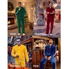 COOFANDY Mens Velour Tracksuit 2 Piece Set Sweatsuits Velvet Jogging Suits(Burgundy)