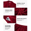 COOFANDY Mens Velour Tracksuit 2 Piece Set Sweatsuits Velvet Jogging Suits(Burgundy)
