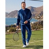 COOFANDY Mens Velour Tracksuit 2 Piece Set Sweatsuits Velvet Jogging Suits(Navy Blue)